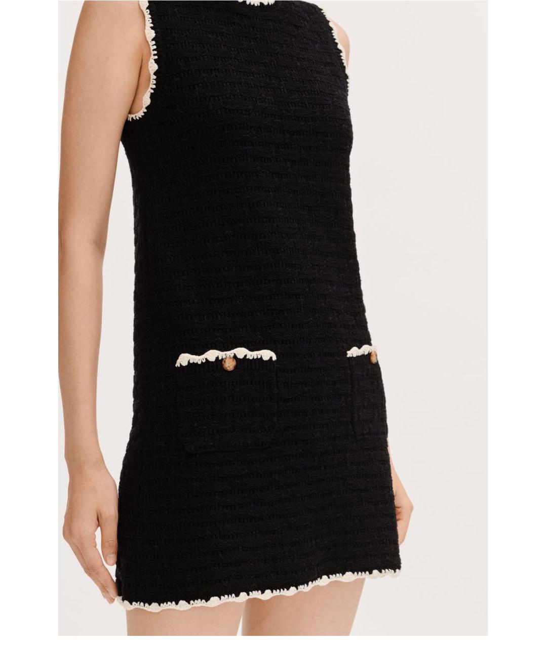 CHANEL Черное шелковое повседневное платье, фото 3