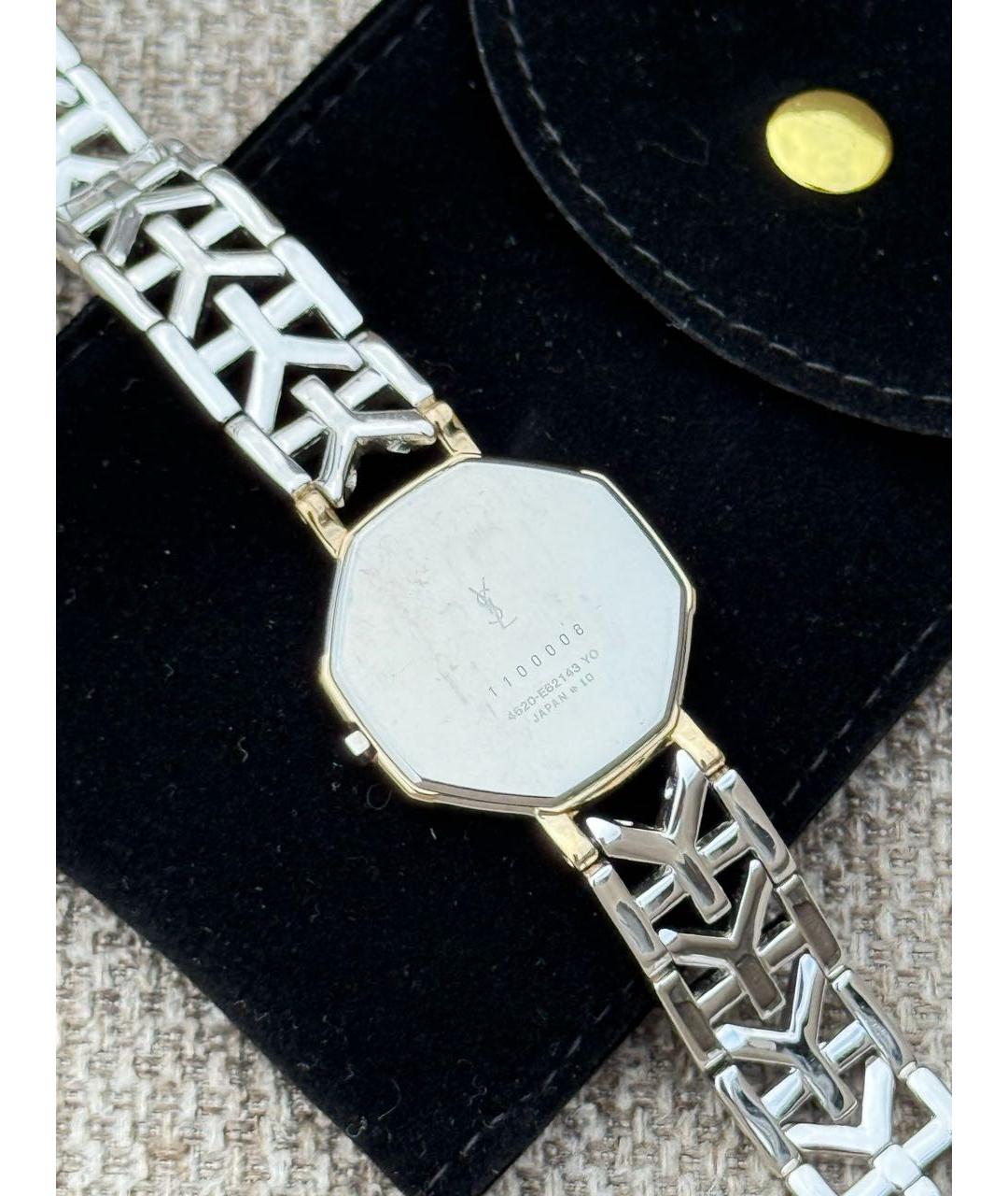 SAINT LAURENT Серебряные позолоченные часы, фото 2