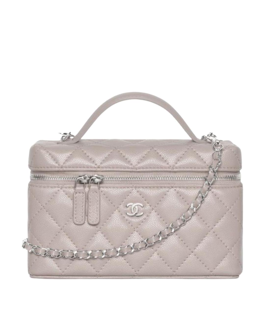 CHANEL Серая кожаная сумка через плечо, фото 1