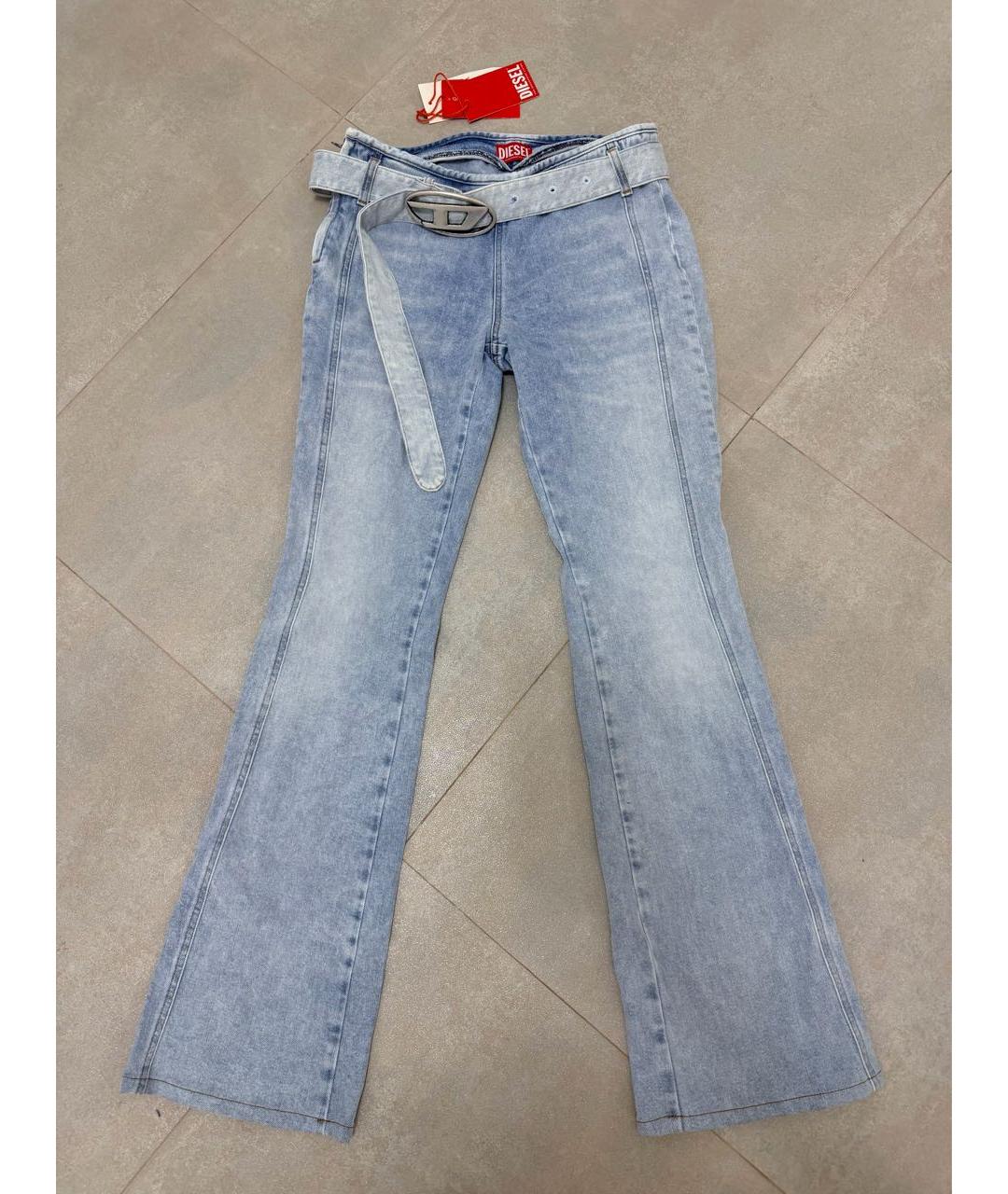DIESEL Голубые хлопковые джинсы клеш, фото 9