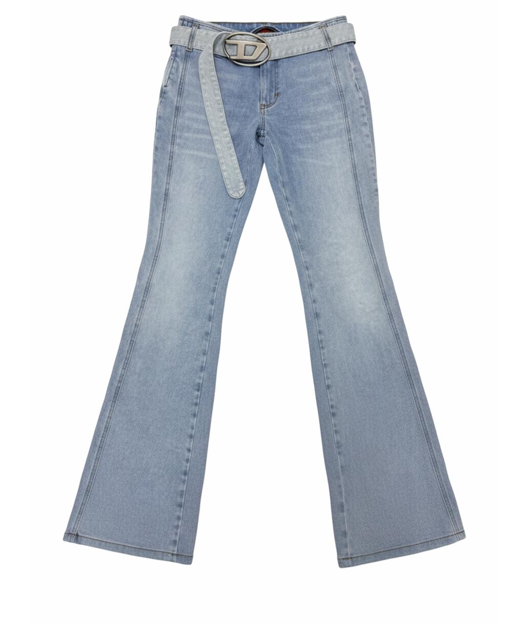 DIESEL Голубые хлопковые джинсы клеш, фото 1