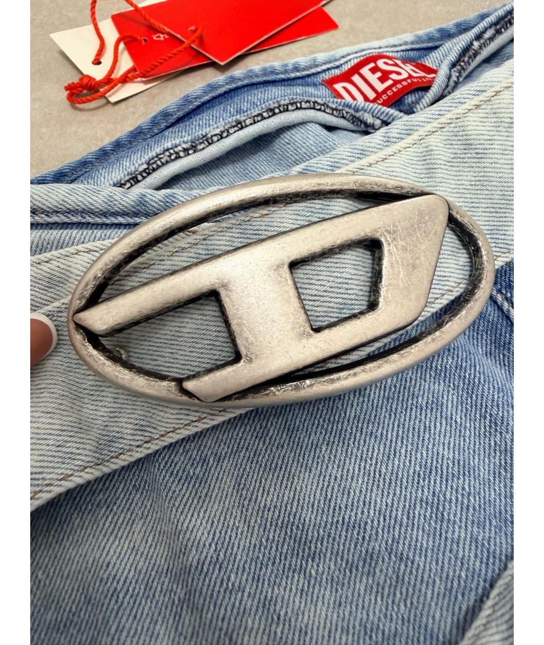 DIESEL Голубые хлопковые джинсы клеш, фото 8
