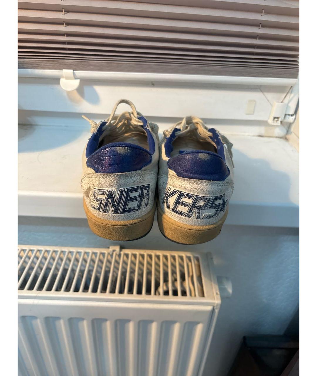 GOLDEN GOOSE DELUXE BRAND Белые кожаные низкие кроссовки / кеды, фото 4