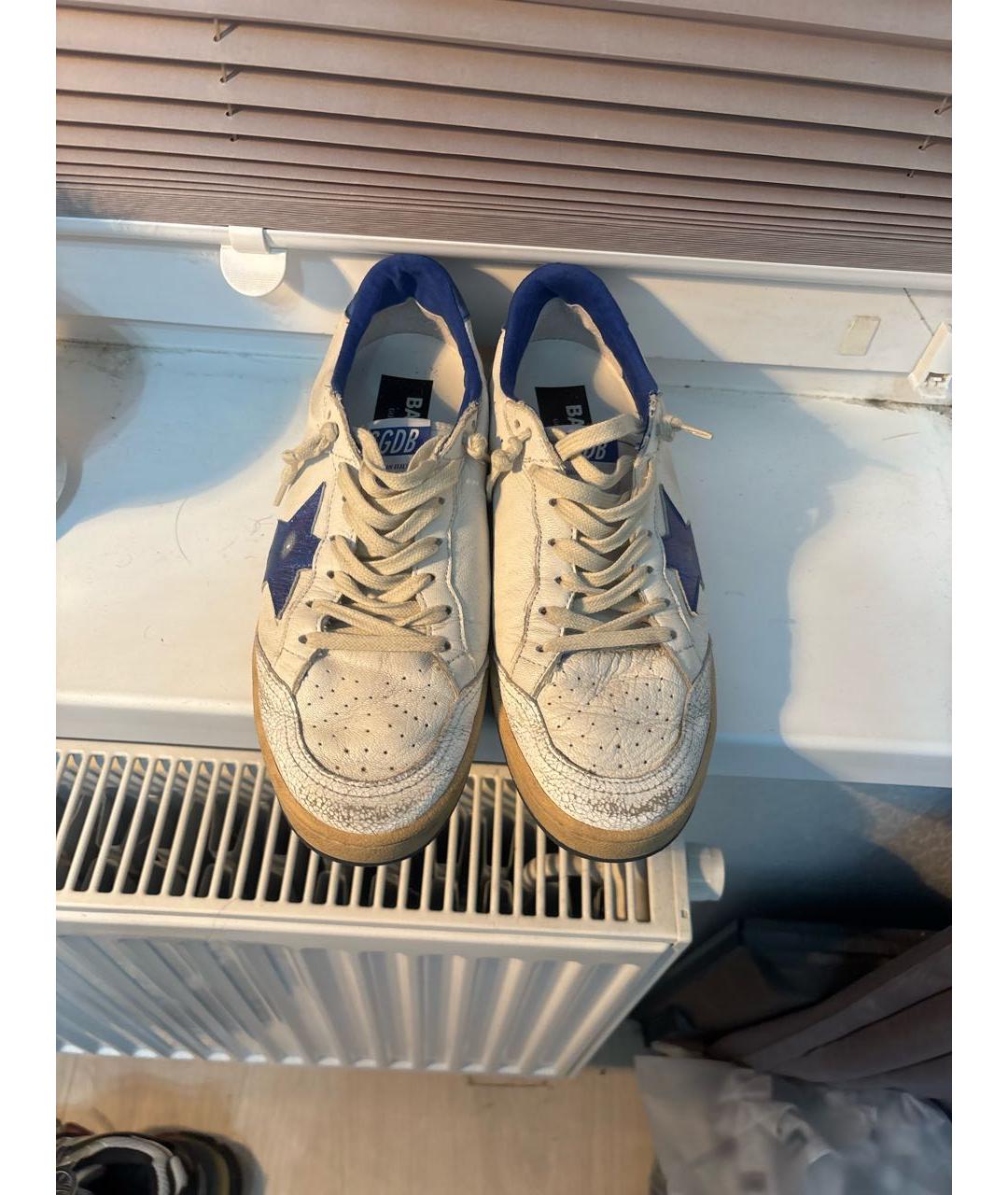 GOLDEN GOOSE DELUXE BRAND Белые кожаные низкие кроссовки / кеды, фото 2