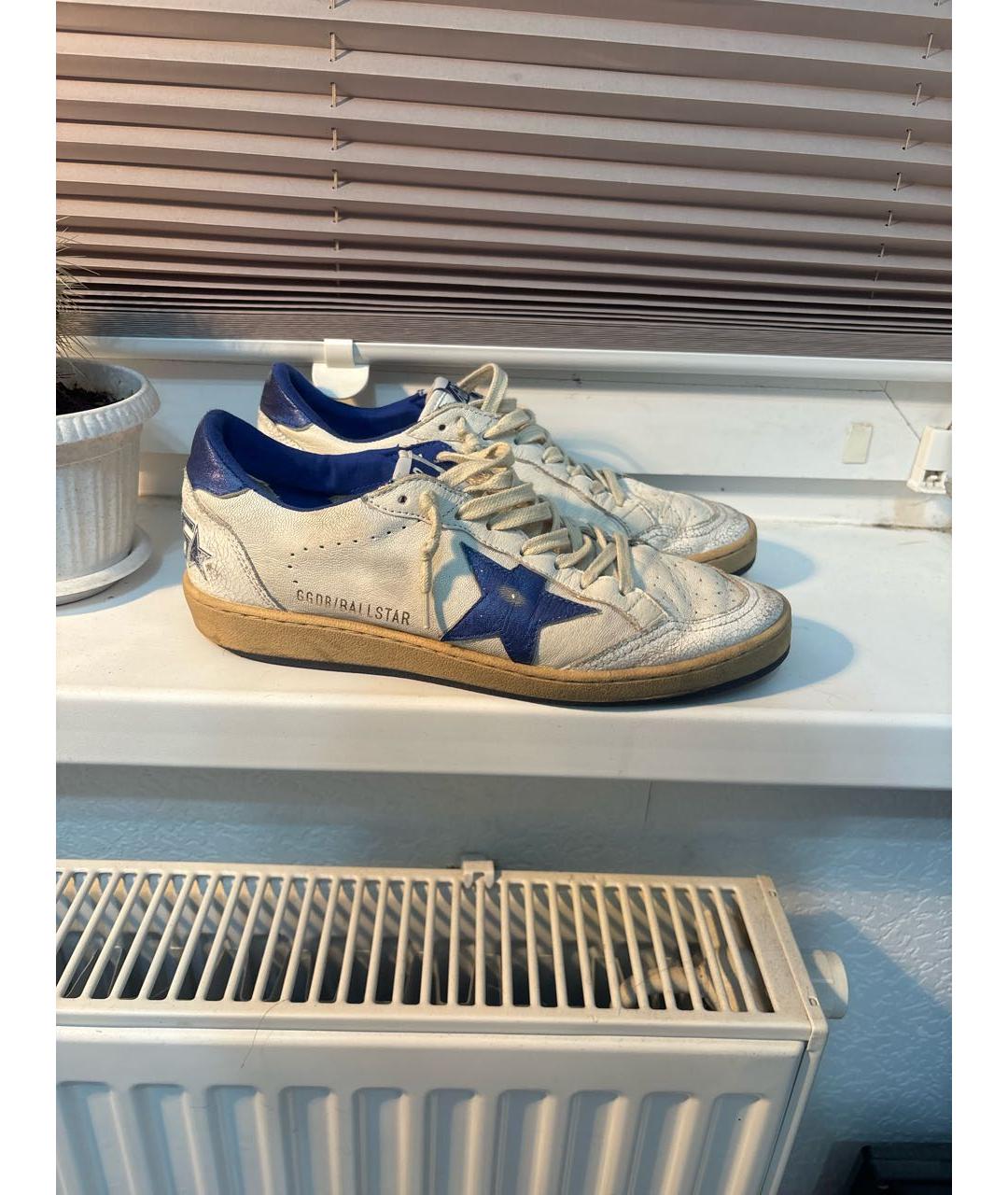 GOLDEN GOOSE DELUXE BRAND Белые кожаные низкие кроссовки / кеды, фото 5