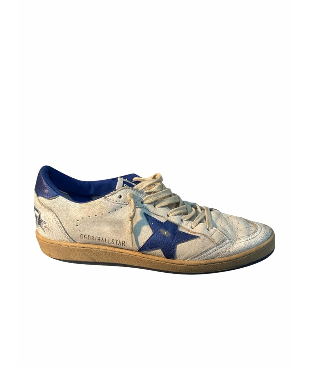 GOLDEN GOOSE DELUXE BRAND Белые кожаные низкие кроссовки / кеды, фото 1