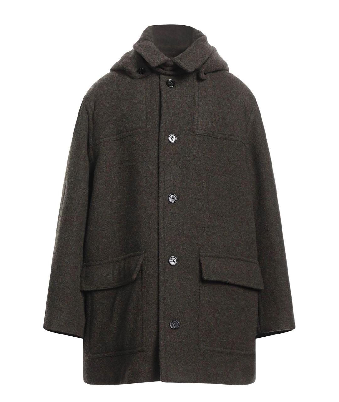 BURBERRY Коричневое шерстяное пальто, фото 1