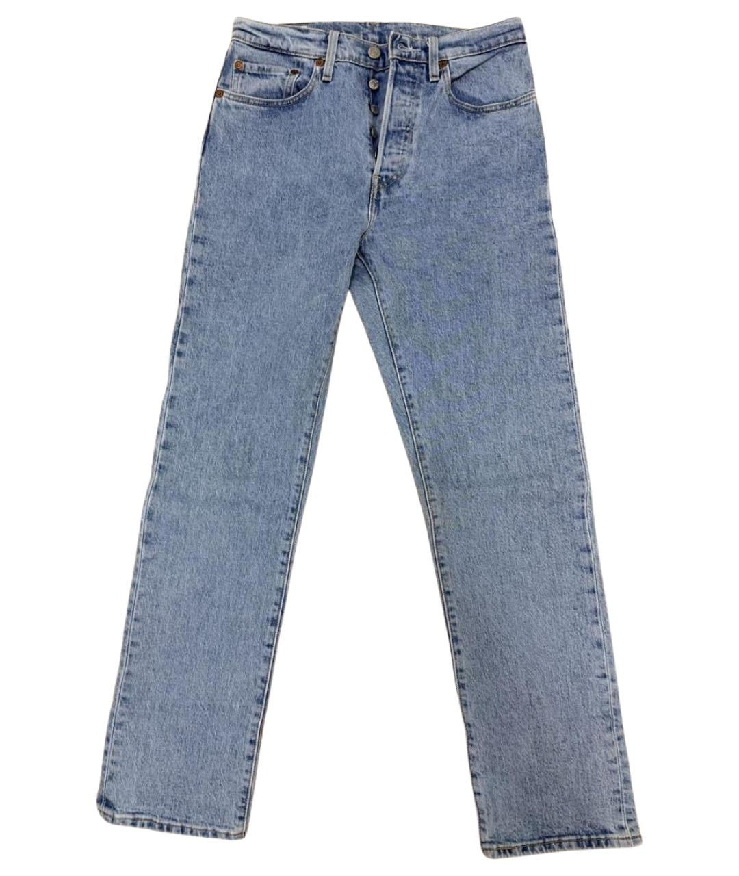 LEVI'S Голубые хлопковые прямые джинсы, фото 1