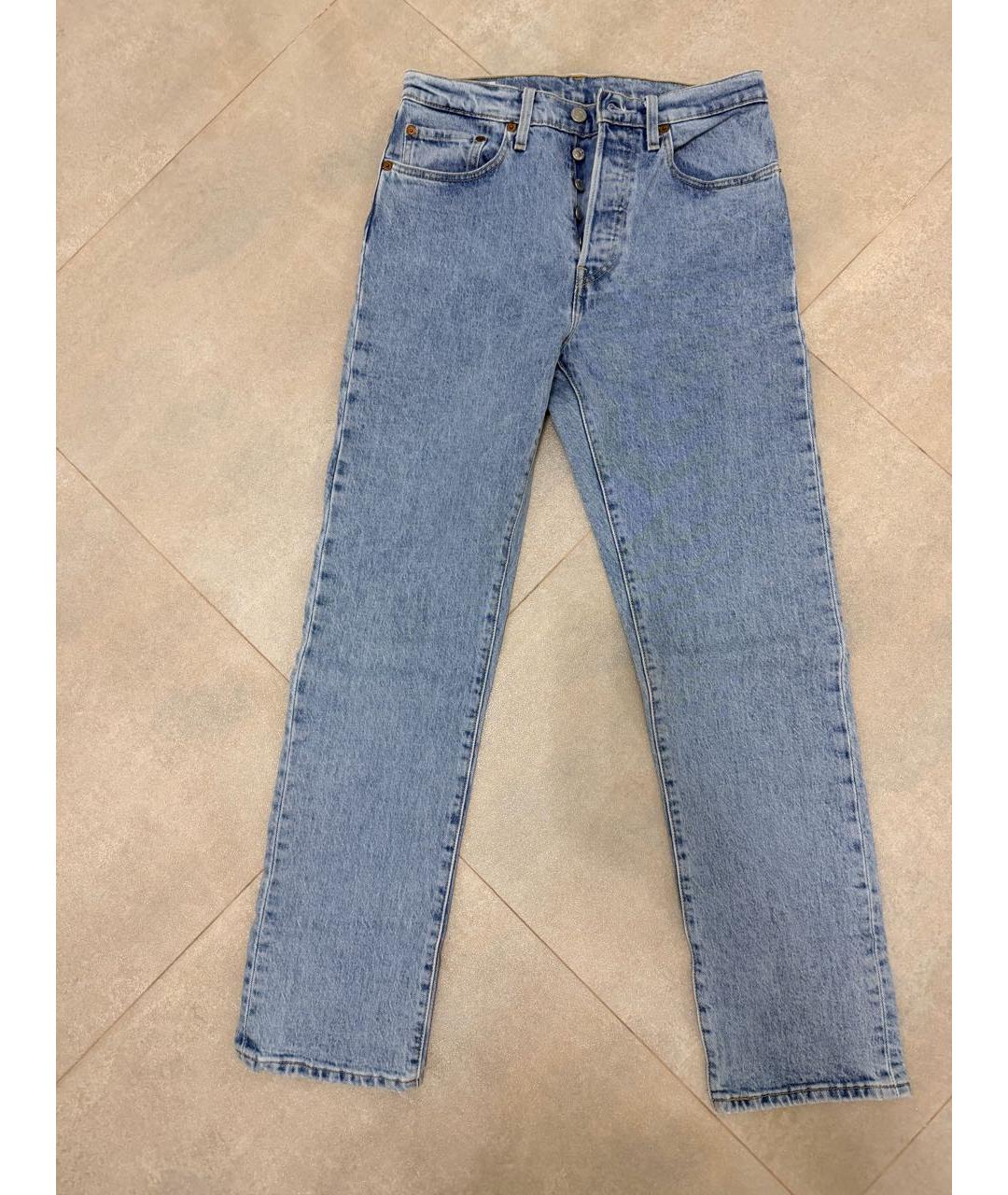 LEVI'S Голубые хлопковые прямые джинсы, фото 9