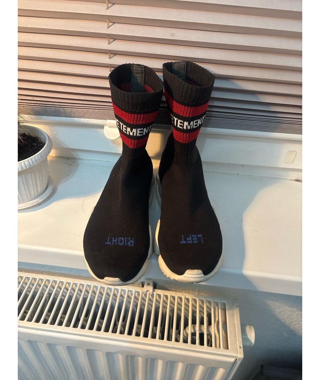 VETEMENTS Черные синтетические кроссовки, фото 2