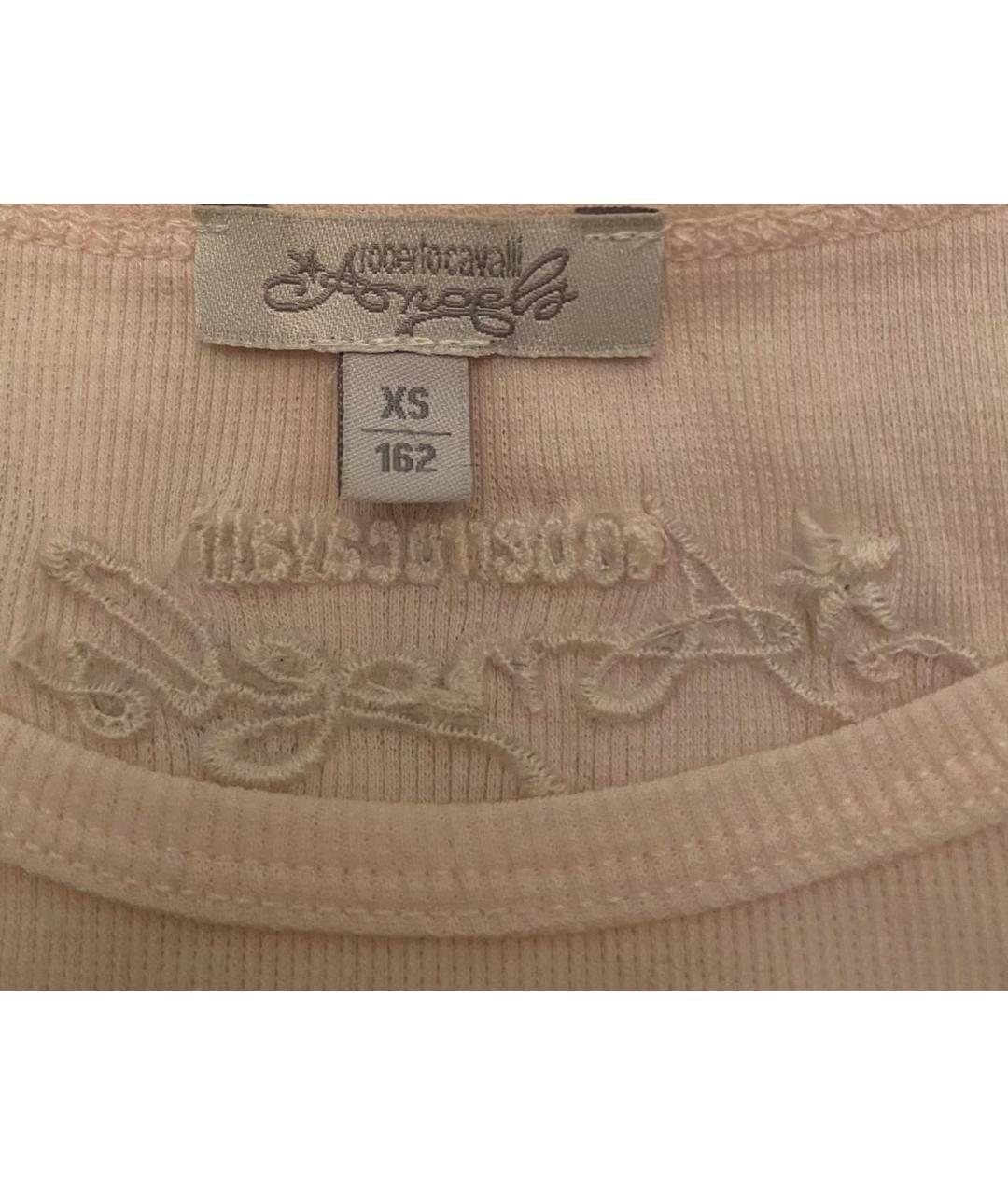 ROBERTO CAVALLI Розовый хлопковый детская футболка / топ, фото 7