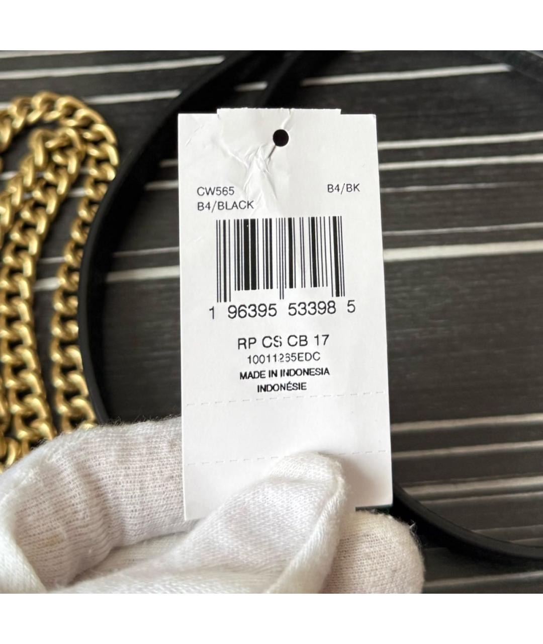 COACH Черная кожаная сумка с короткими ручками, фото 6