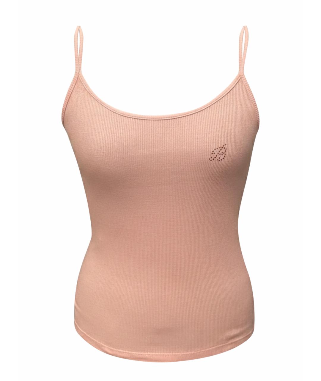 MISS BLUMARINE Розовый хлопковый детская футболка / топ, фото 1