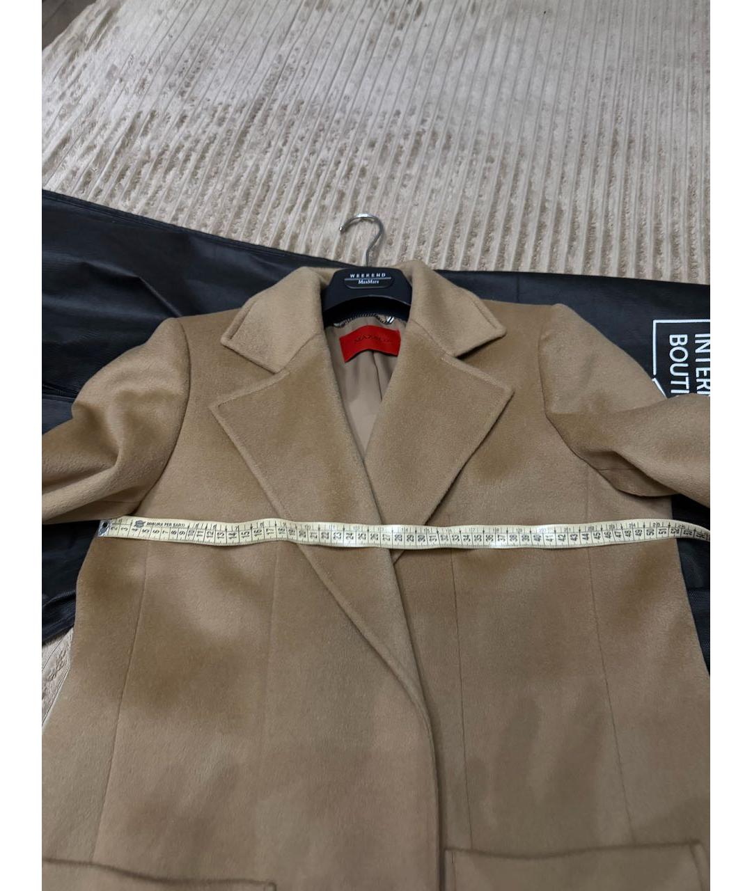 MAX&CO Бежевое шерстяное пальто, фото 6