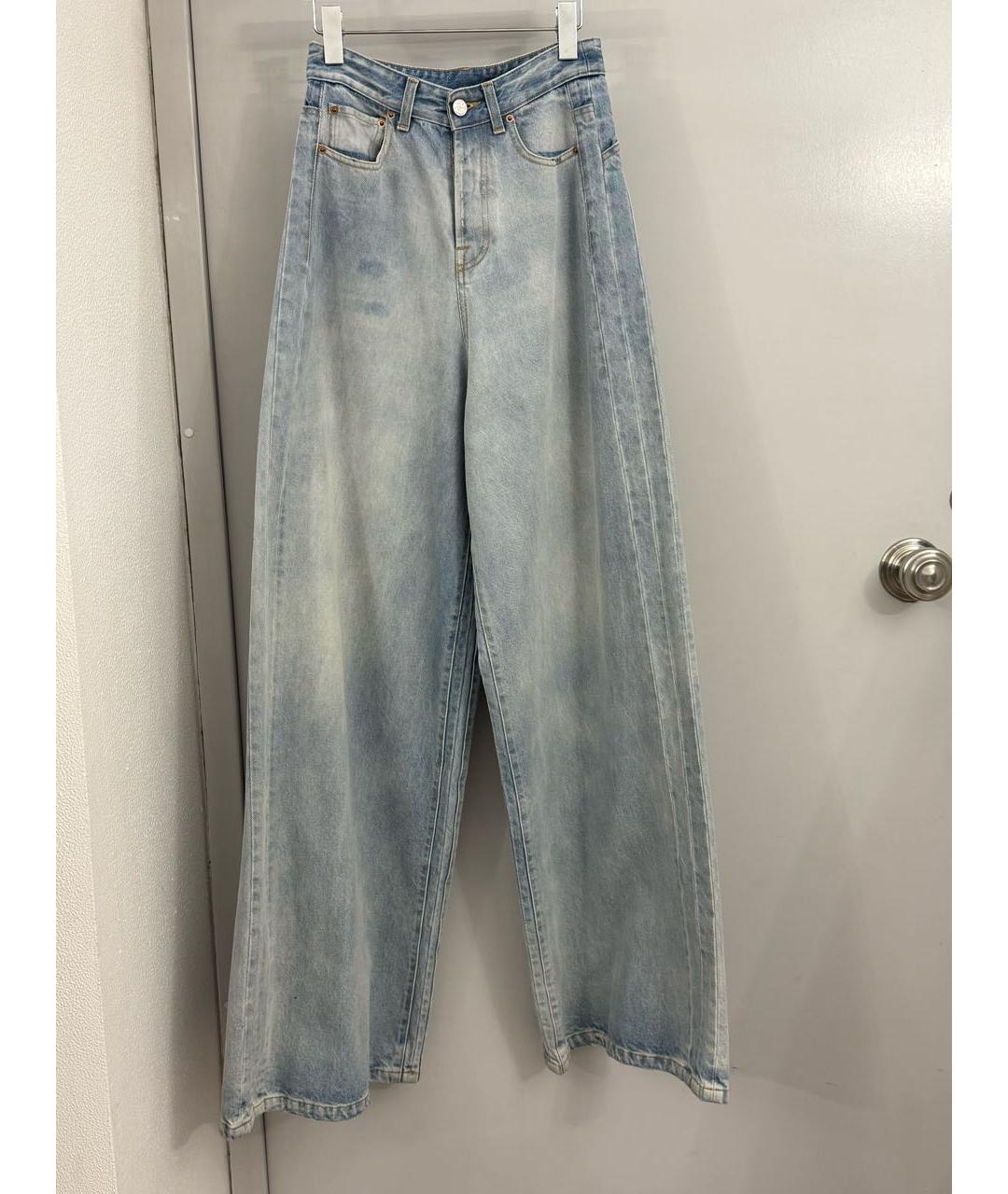 VETEMENTS Голубые хлопковые джинсы клеш, фото 5