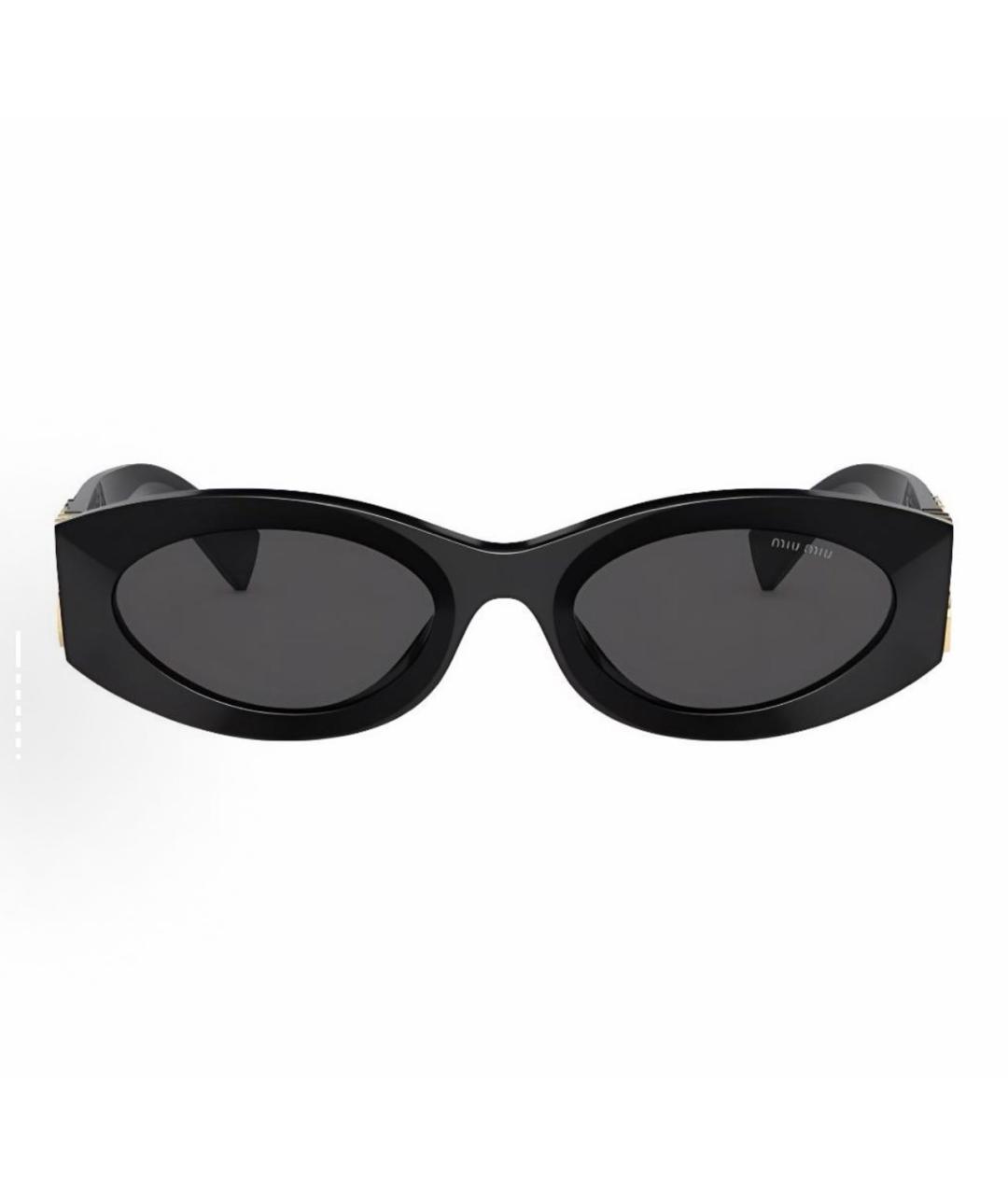 MIU MIU Черные пластиковые солнцезащитные очки, фото 2