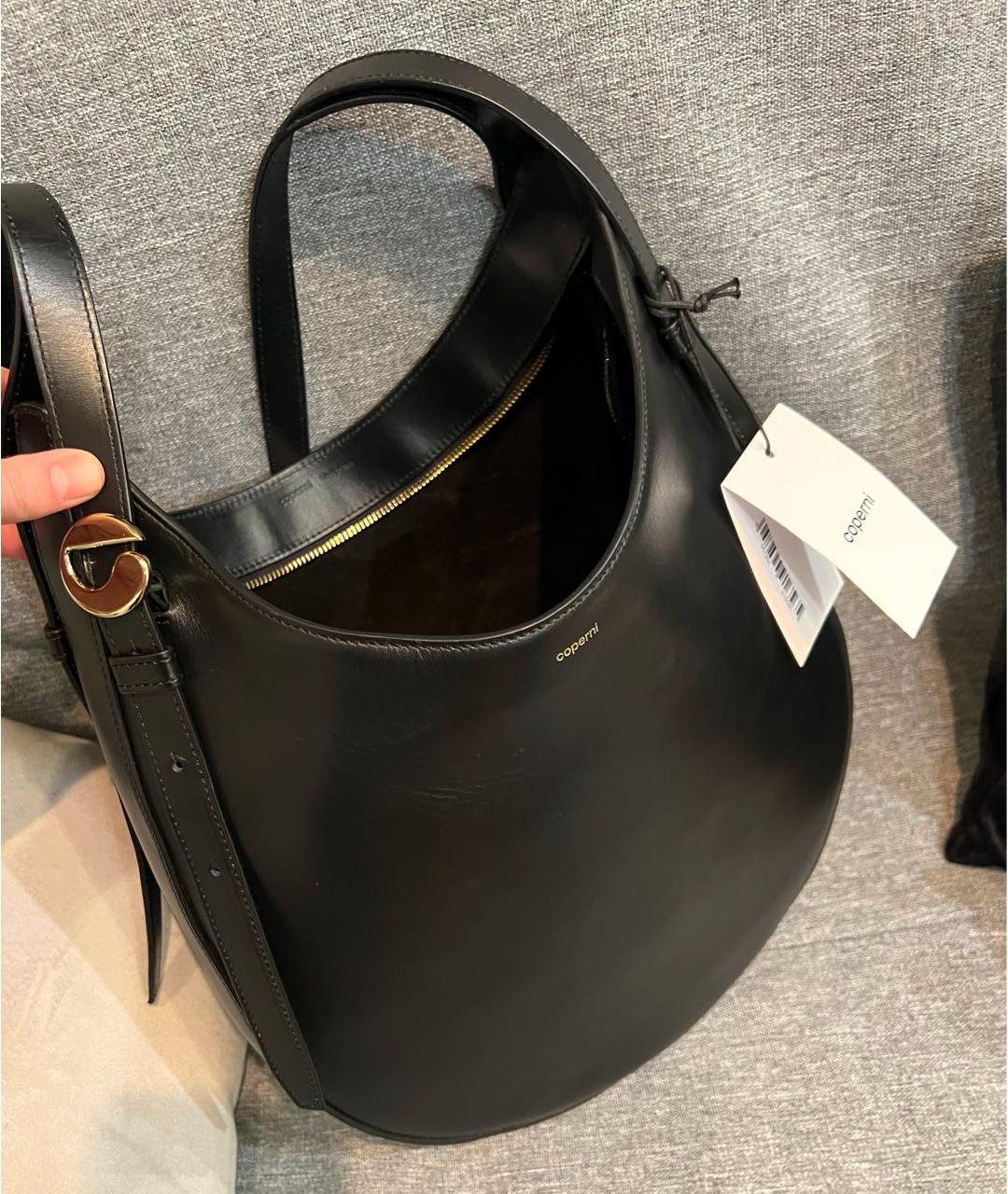 COPERNI Черная кожаная сумка с короткими ручками, фото 4