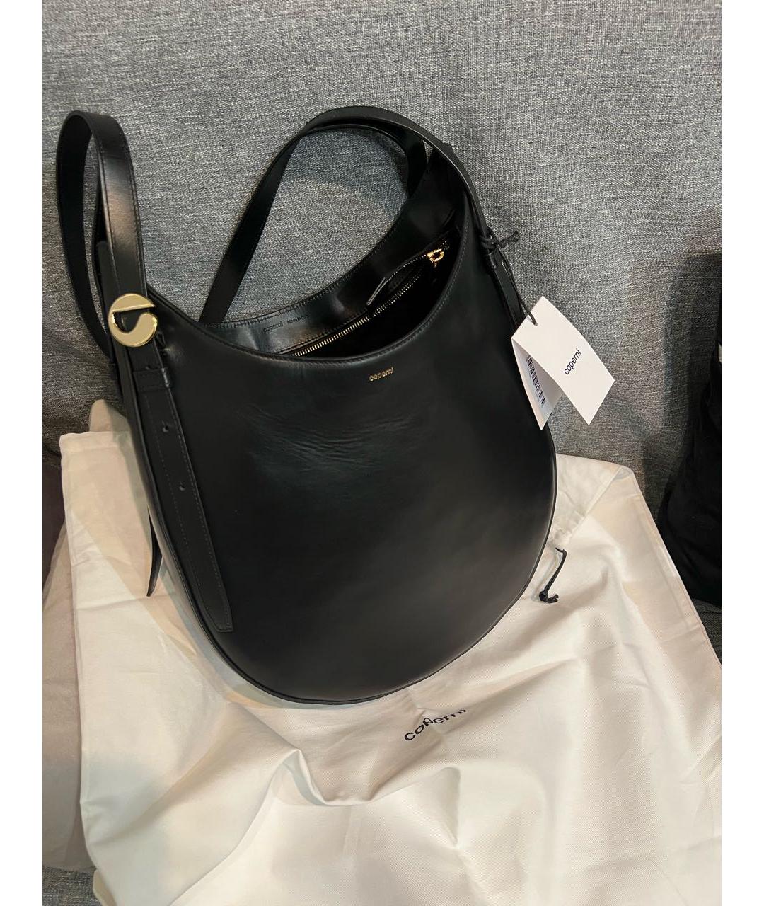 COPERNI Черная кожаная сумка с короткими ручками, фото 2