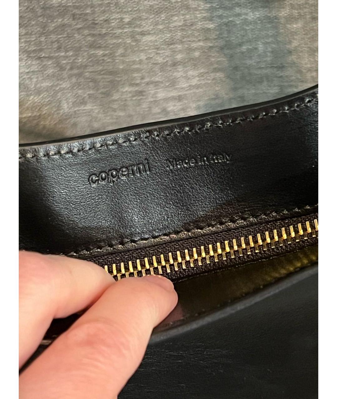 COPERNI Черная кожаная сумка с короткими ручками, фото 7