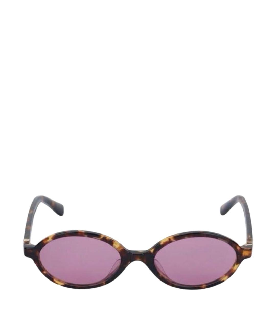 MIU MIU Коричневые пластиковые солнцезащитные очки, фото 1