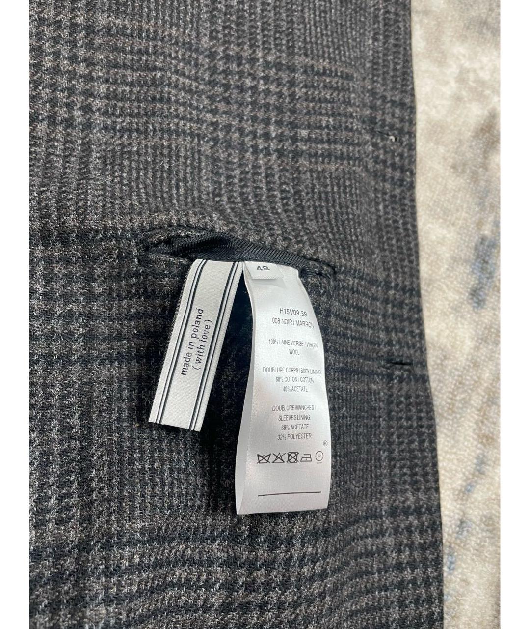 AMI ALEXANDRE MATTIUSSI Серый шерстяной пиджак, фото 6