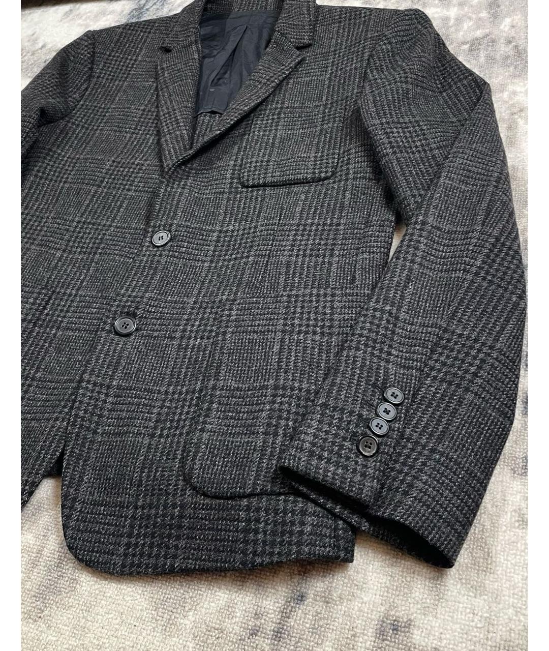 AMI ALEXANDRE MATTIUSSI Серый шерстяной пиджак, фото 3