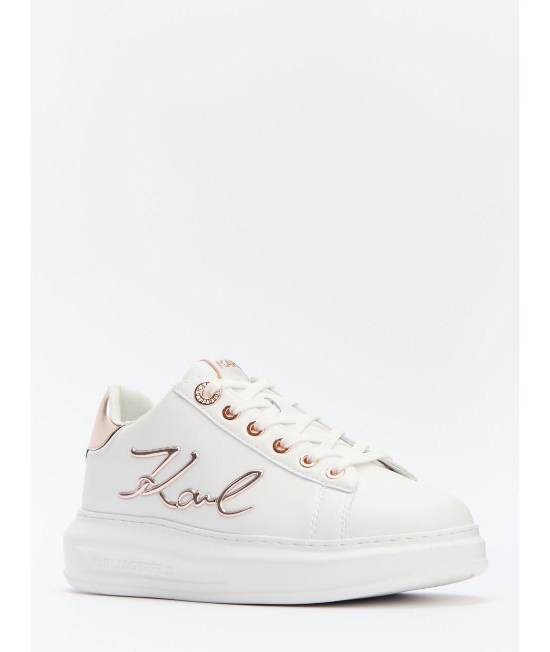 KARL LAGERFELD Белые кожаные кеды, фото 2