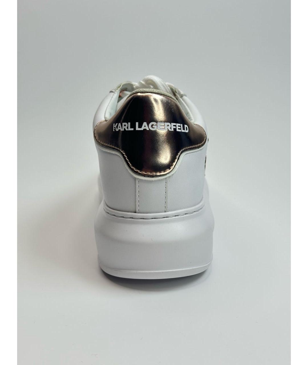 KARL LAGERFELD Белые кожаные кеды, фото 4