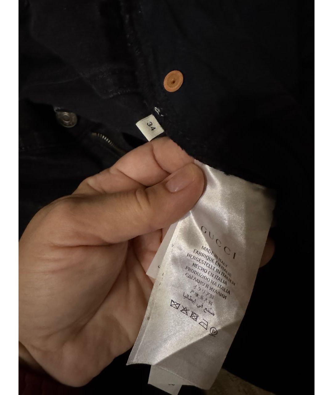 GUCCI Черные хлопковые прямые джинсы, фото 4