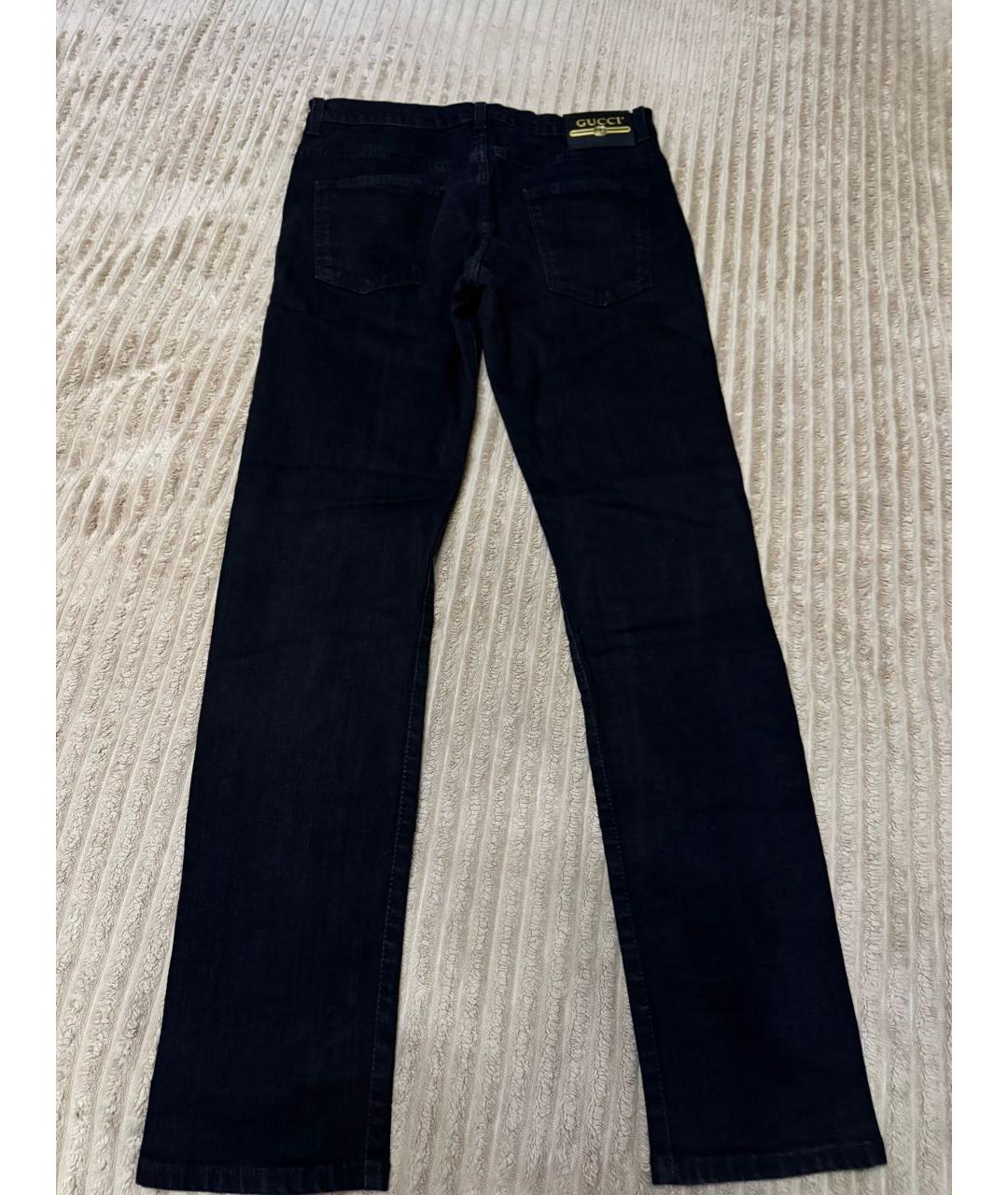 GUCCI Черные хлопковые прямые джинсы, фото 2