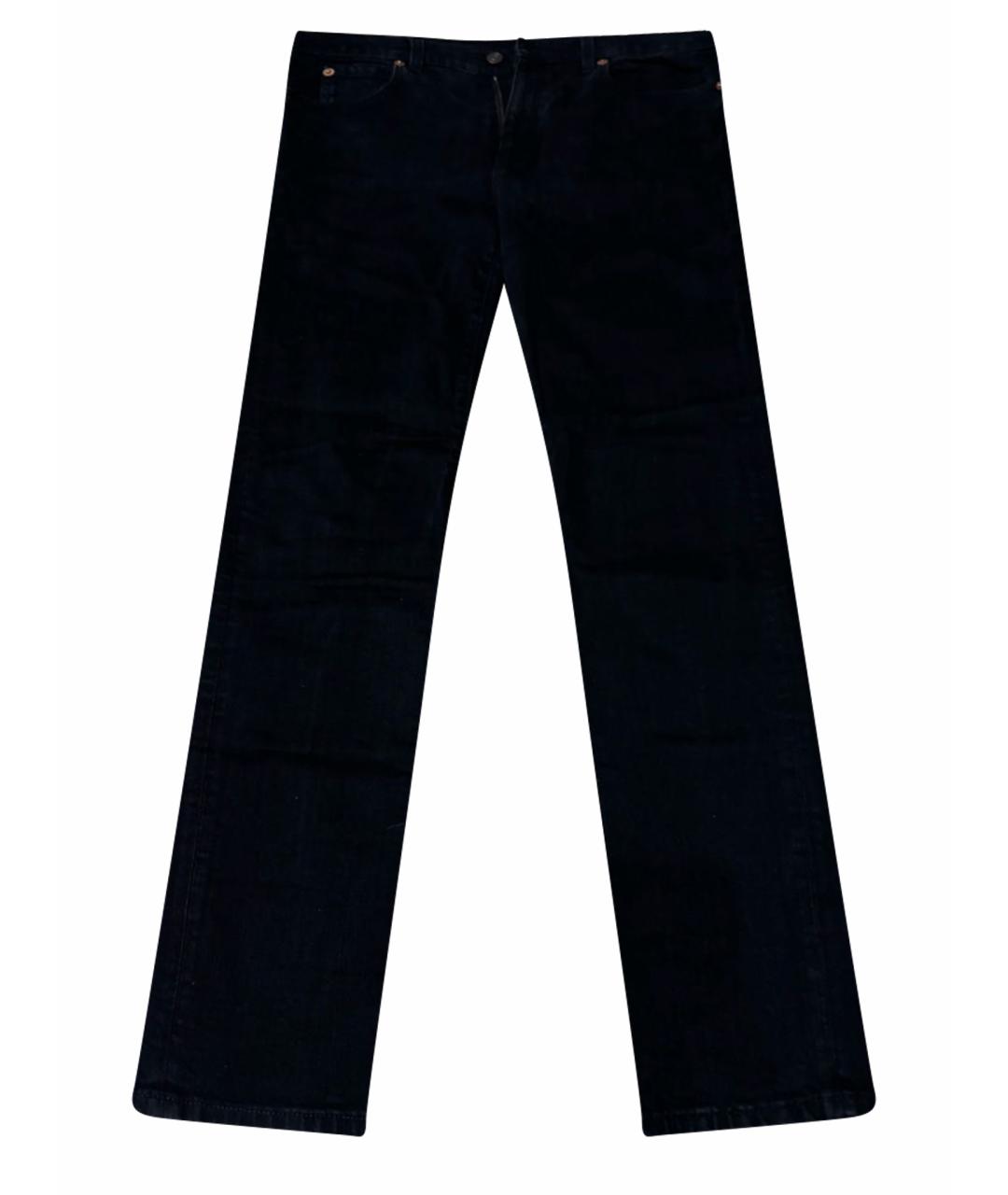 GUCCI Черные хлопковые прямые джинсы, фото 1