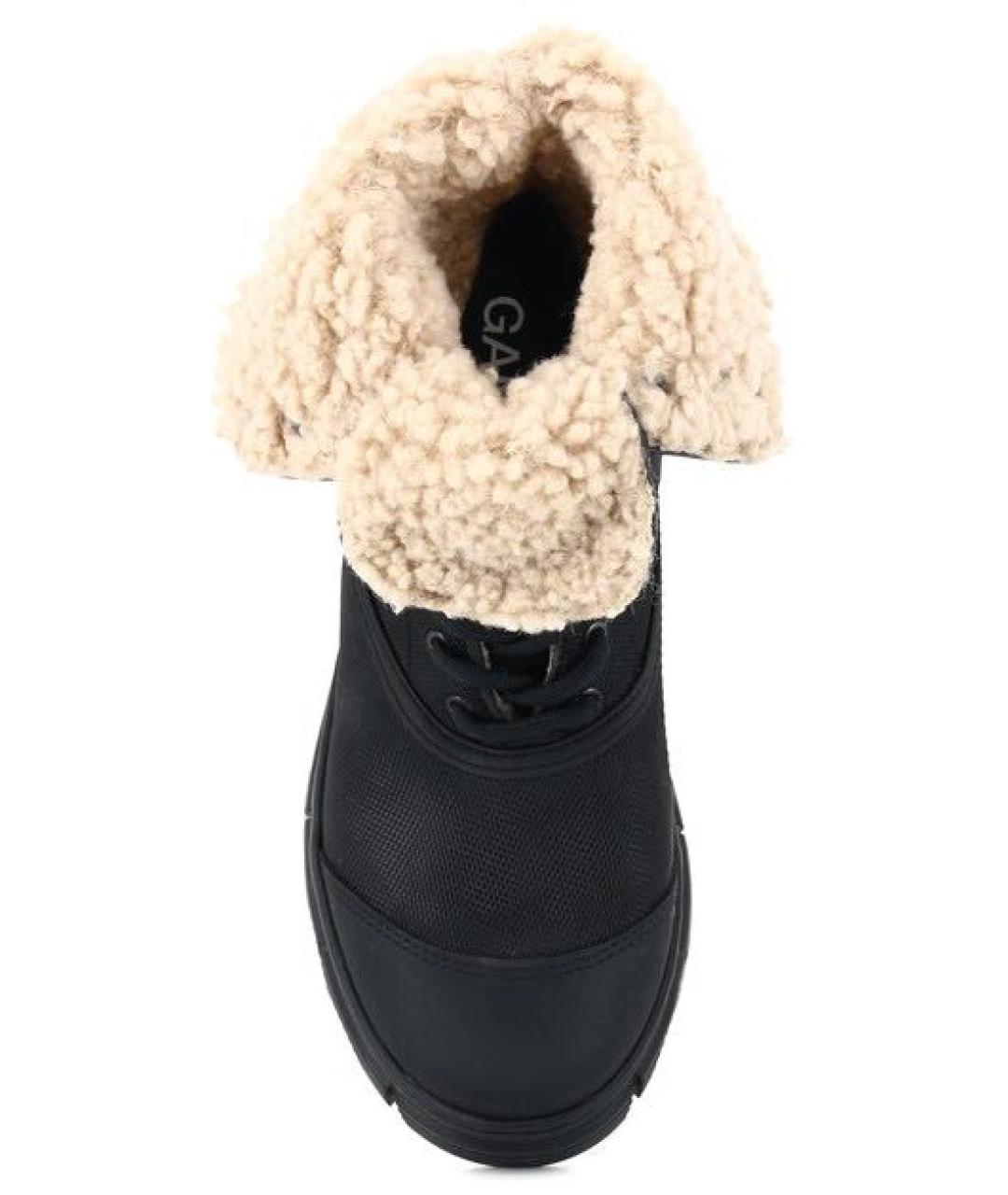 GANNI Черные текстильные ботинки, фото 3