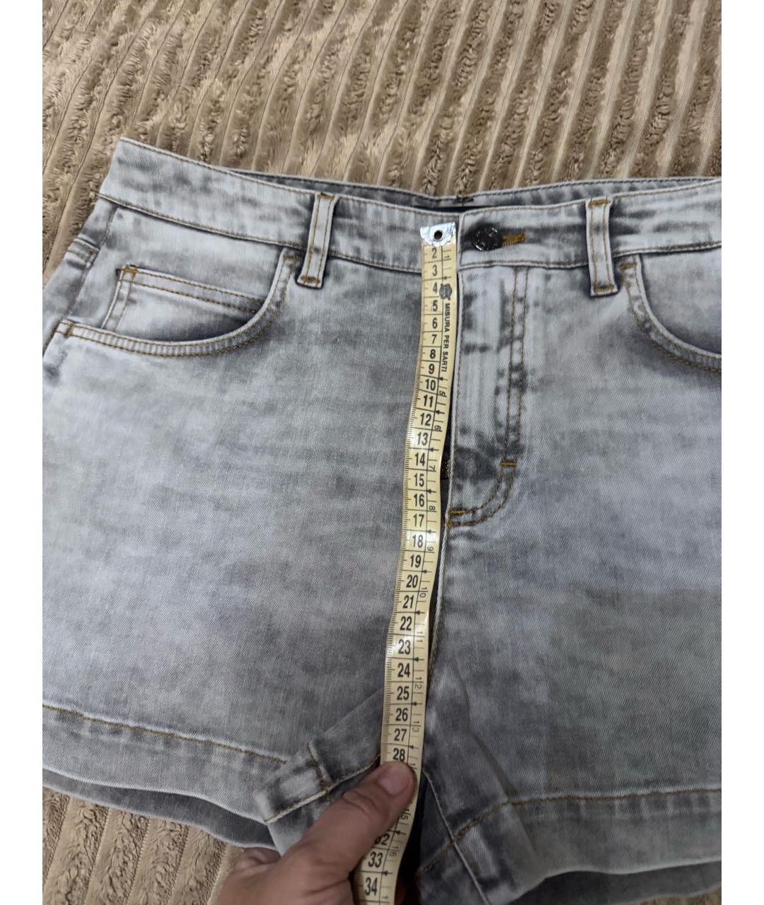 DOLCE&GABBANA Серые хлопко-эластановые шорты, фото 6