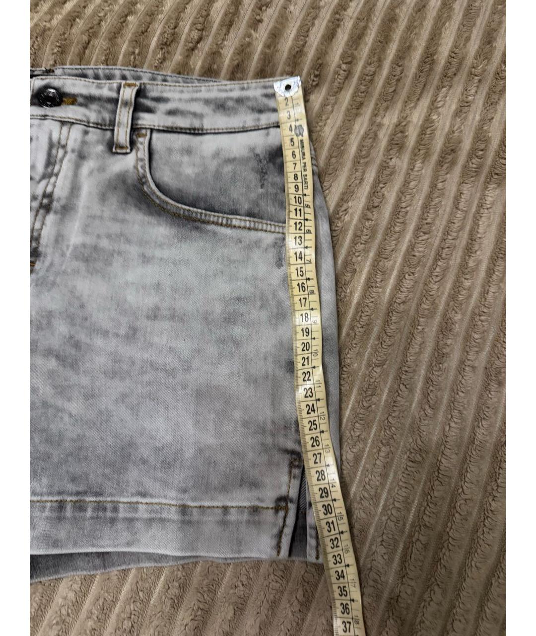 DOLCE&GABBANA Серые хлопко-эластановые шорты, фото 5