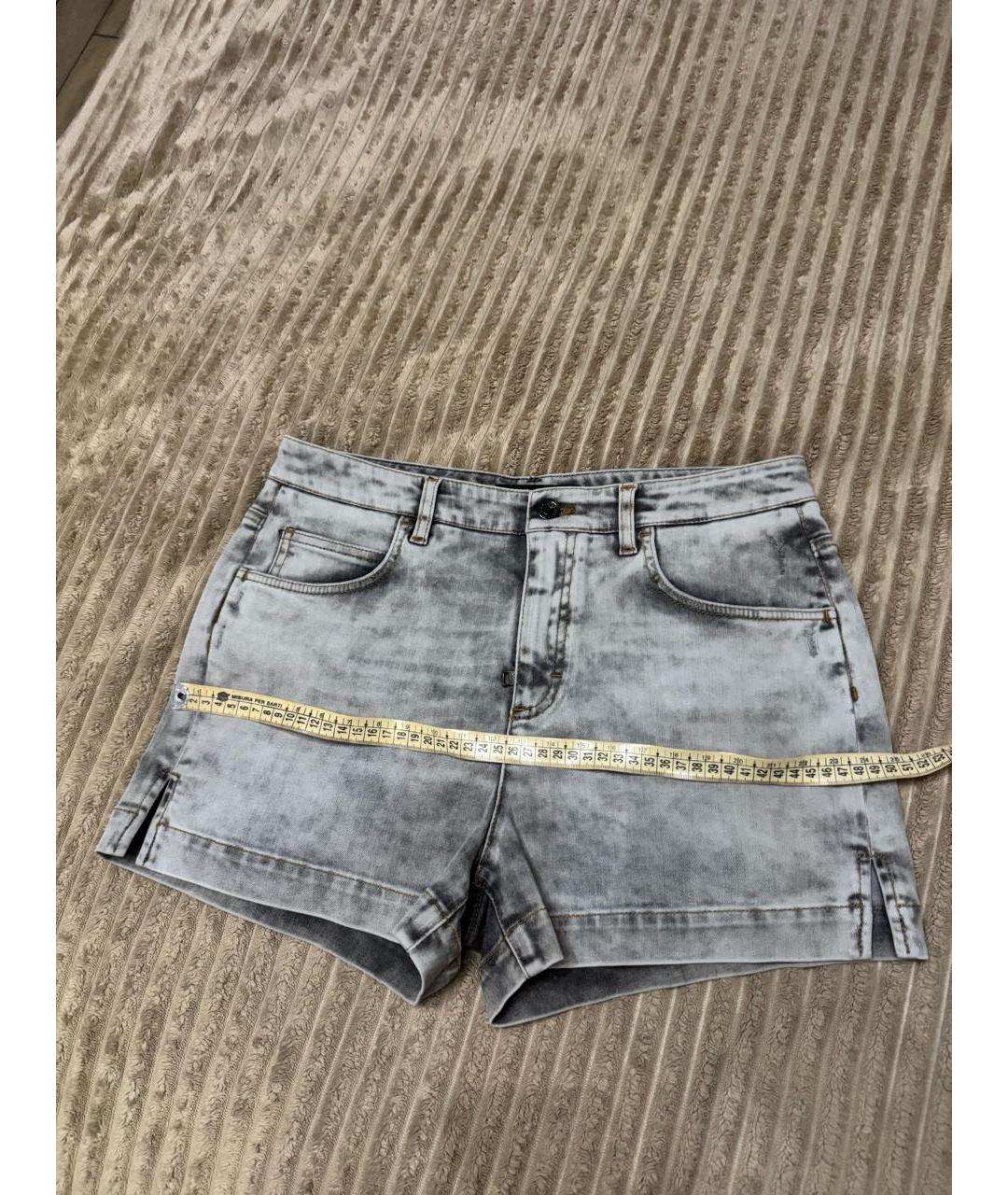 DOLCE&GABBANA Серые хлопко-эластановые шорты, фото 7