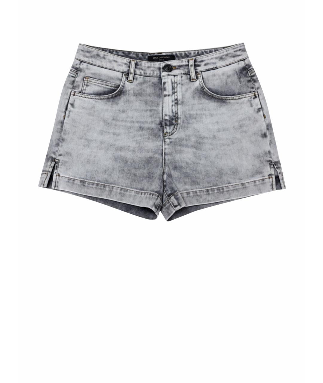 DOLCE&GABBANA Серые хлопко-эластановые шорты, фото 1