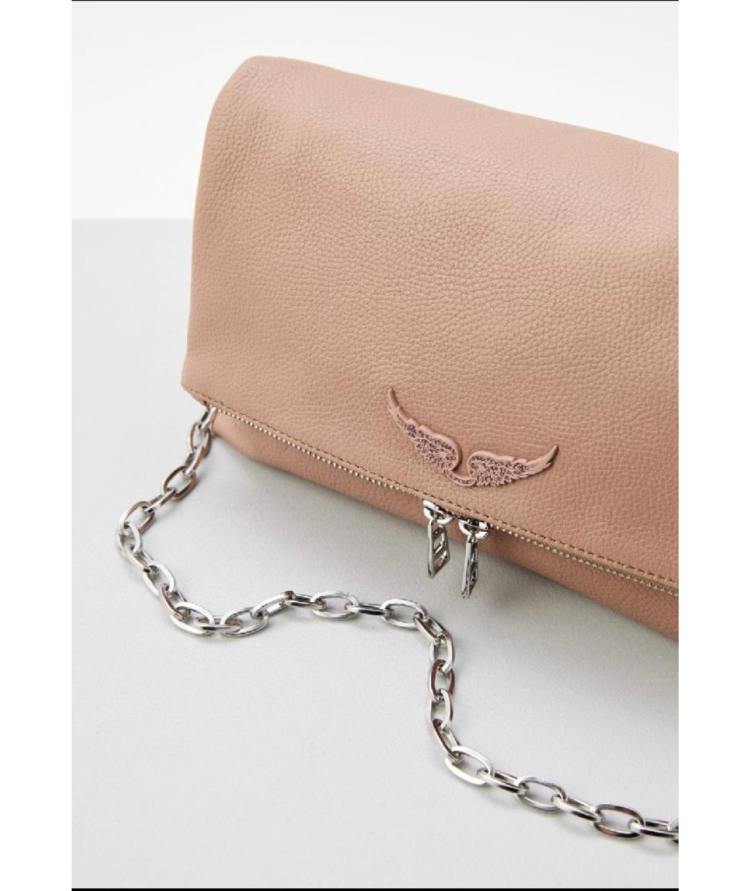 ZADIG & VOLTAIRE Бежевая кожаная сумка через плечо, фото 2