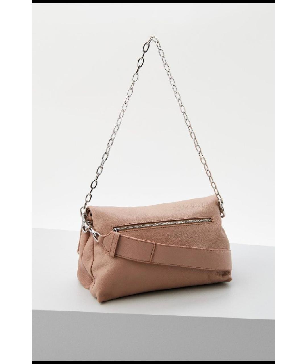 ZADIG & VOLTAIRE Бежевая кожаная сумка через плечо, фото 3