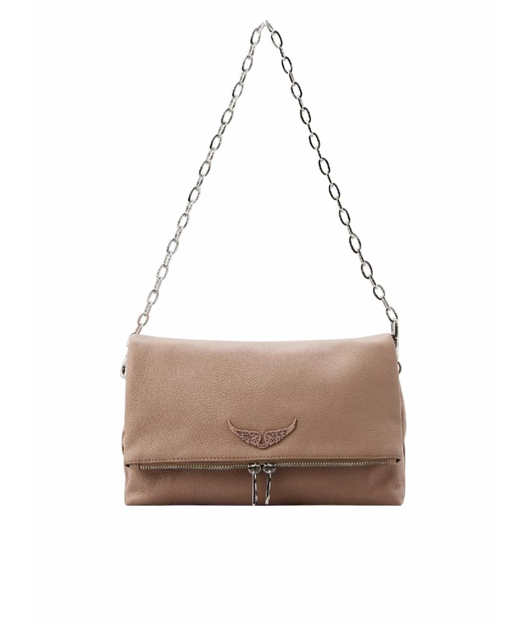 ZADIG & VOLTAIRE Бежевая кожаная сумка через плечо, фото 1