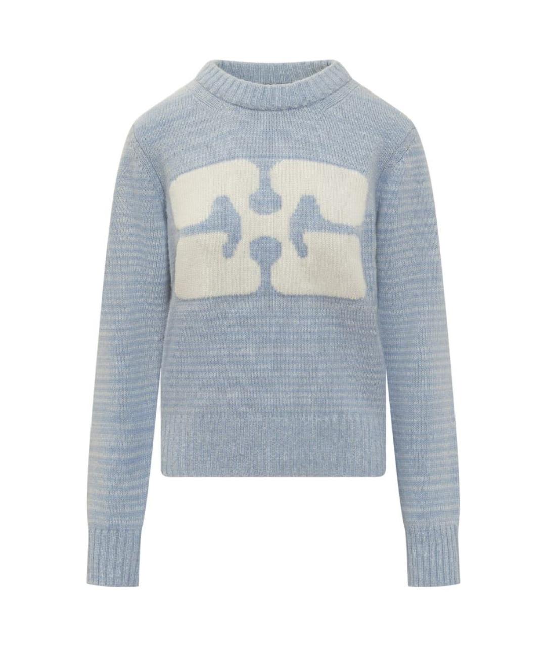 GANNI Голубой шерстяной джемпер / свитер, фото 4