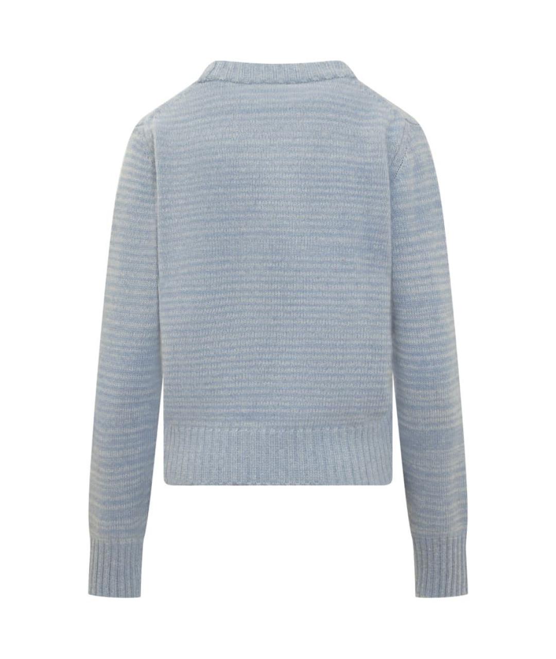 GANNI Голубой шерстяной джемпер / свитер, фото 6
