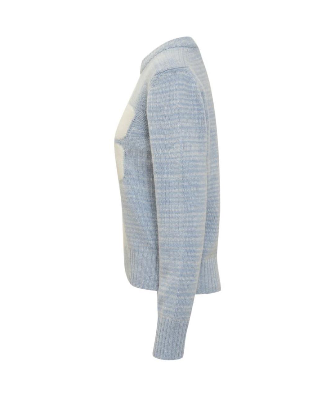 GANNI Голубой шерстяной джемпер / свитер, фото 5
