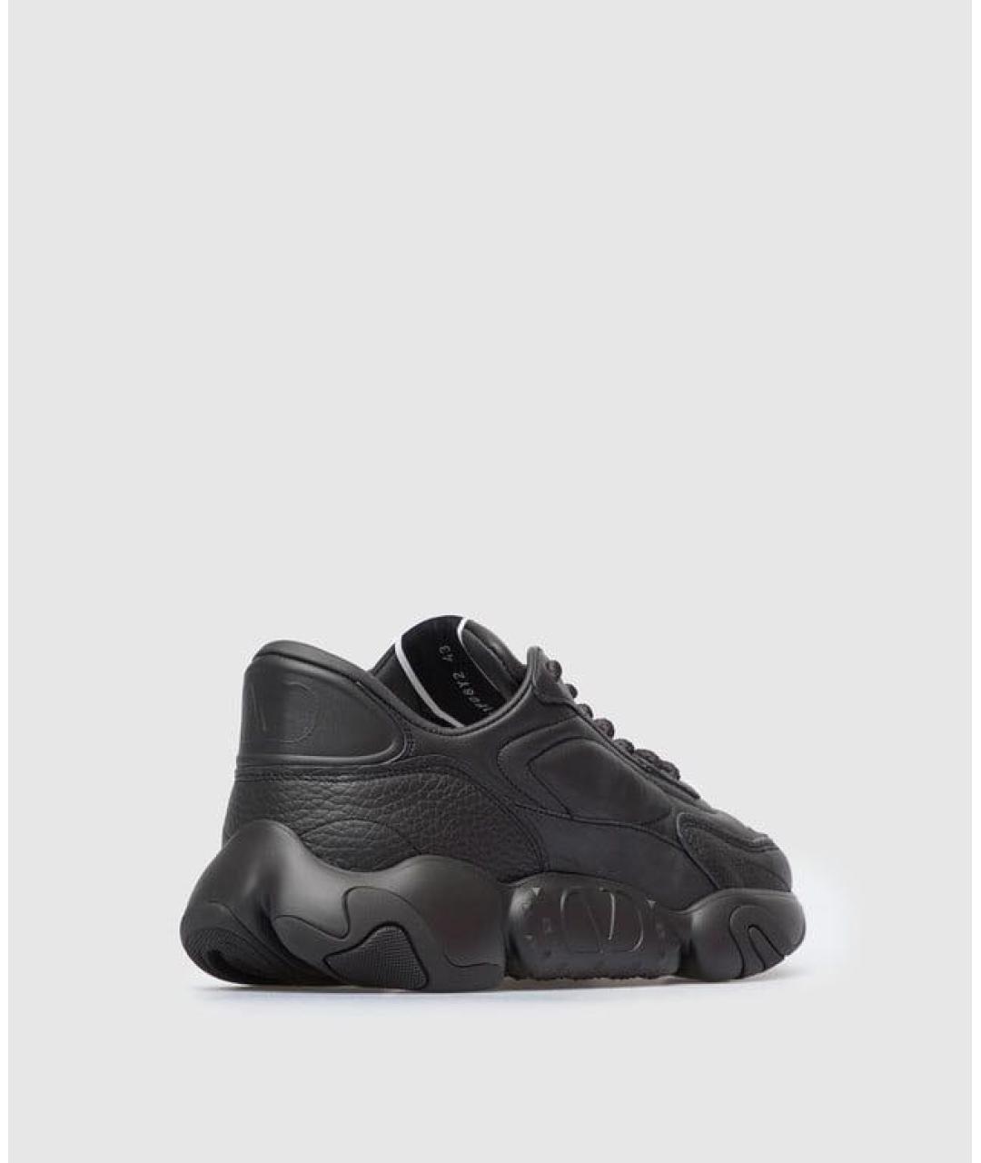 VALENTINO Черные кожаные кроссовки, фото 3