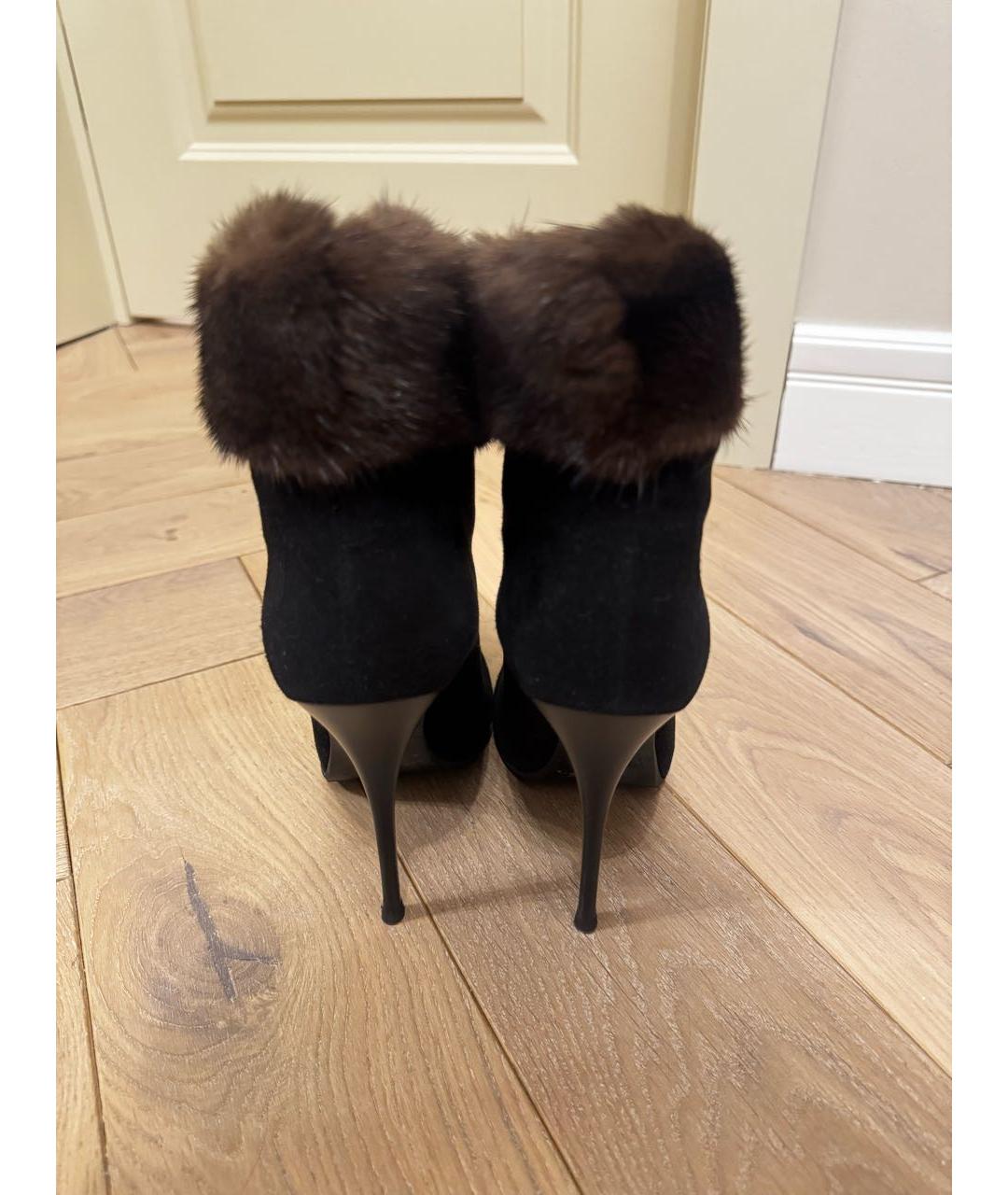 GIUSEPPE ZANOTTI DESIGN Черные замшевые ботильоны, фото 4