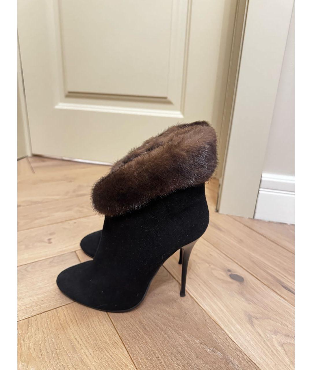 GIUSEPPE ZANOTTI DESIGN Черные замшевые ботильоны, фото 5