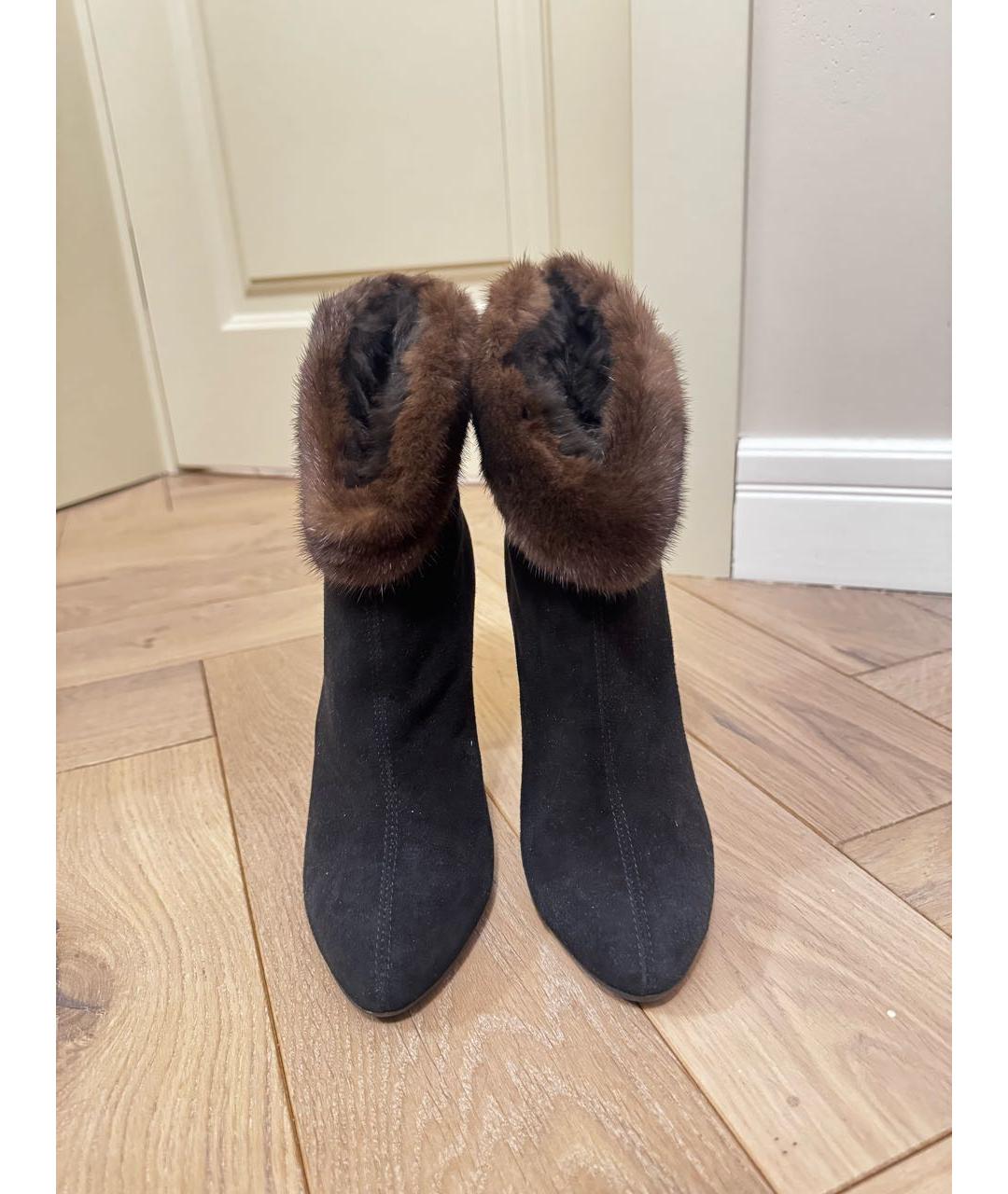 GIUSEPPE ZANOTTI DESIGN Черные замшевые ботильоны, фото 2