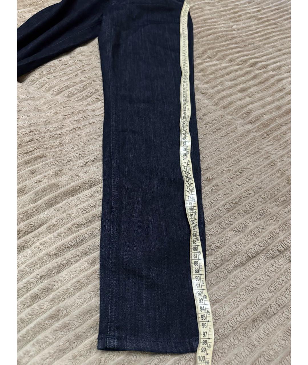 DOLCE&GABBANA Темно-синие хлопко-эластановые прямые джинсы, фото 7