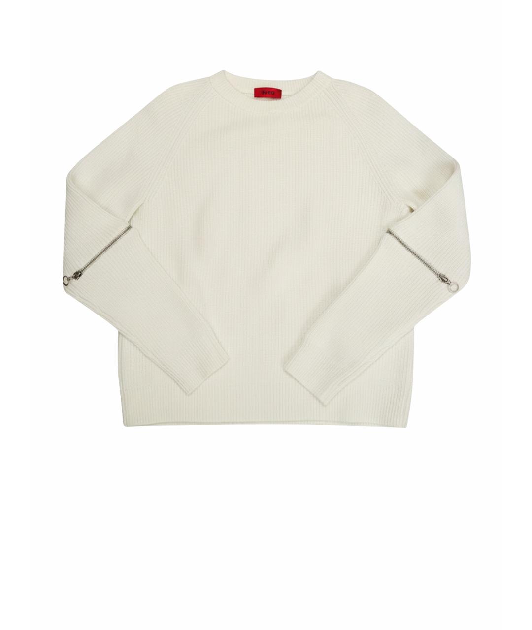 HUGO BOSS Белый хлопковый джемпер / свитер, фото 1