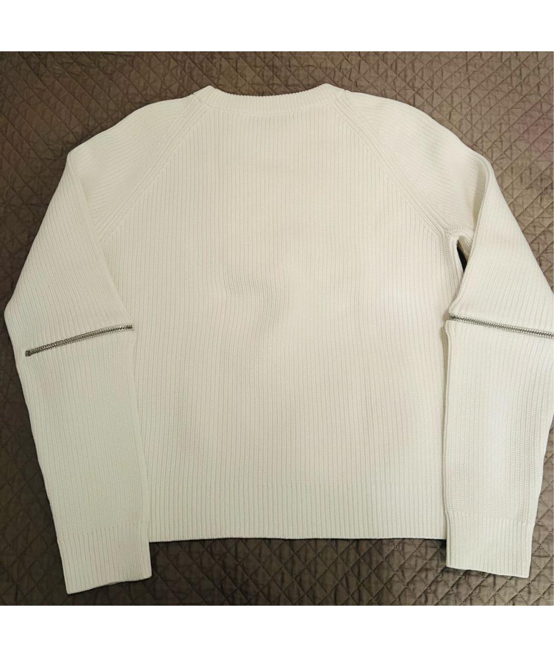 HUGO BOSS Белый хлопковый джемпер / свитер, фото 2