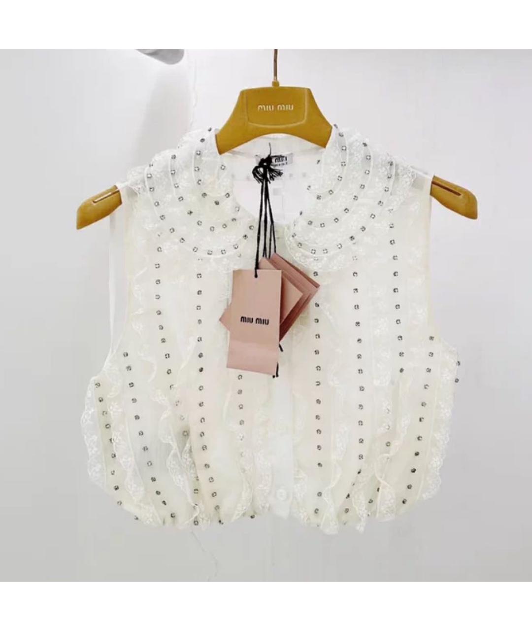 MIU MIU Белая блузы, фото 3